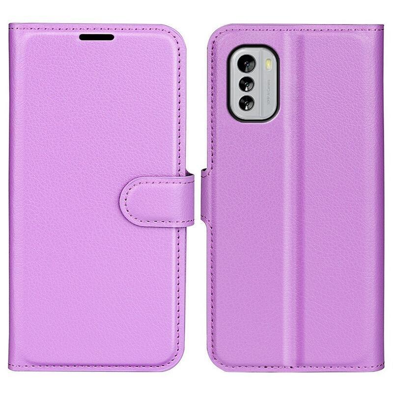 Litchi pénztárca tok a Nokia G60 5G készülékhez - lila