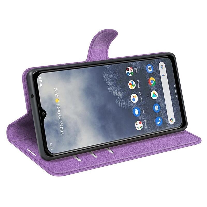Litchi pénztárca tok a Nokia G60 5G készülékhez - lila
