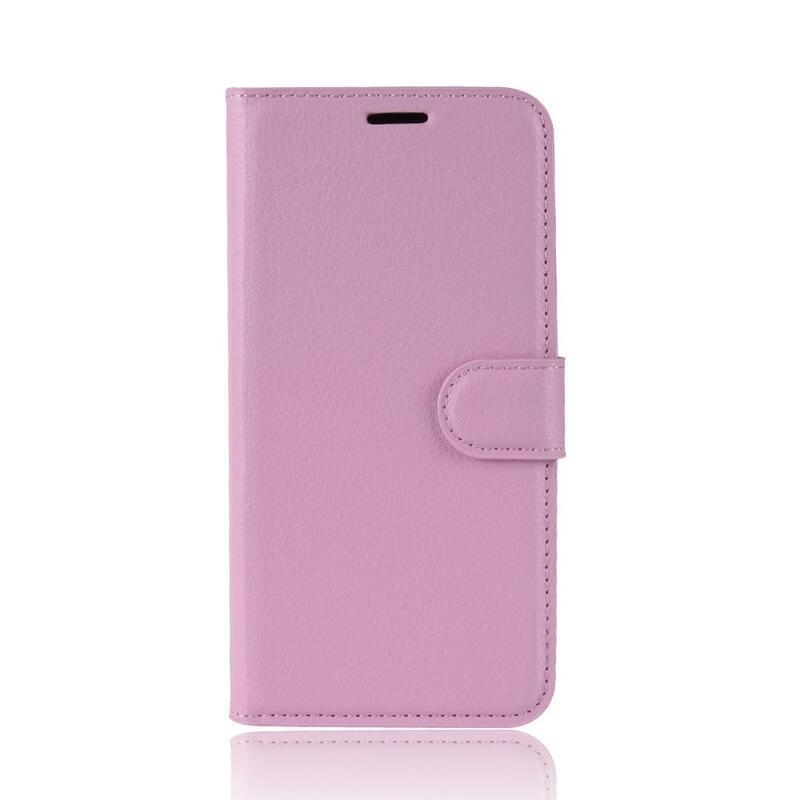 Litchi pénztárca tok Samsung Galaxy A20e készülékhez - rózsaszín