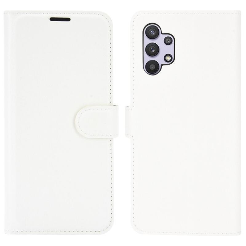Litchi pénztárca tok Samsung Galaxy A32 4G - fehér