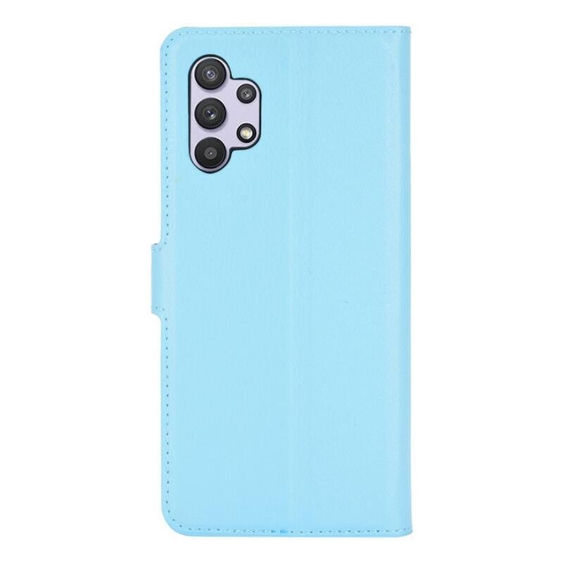 Litchi pénztárca tok Samsung Galaxy A32 4G készülékhez - kék