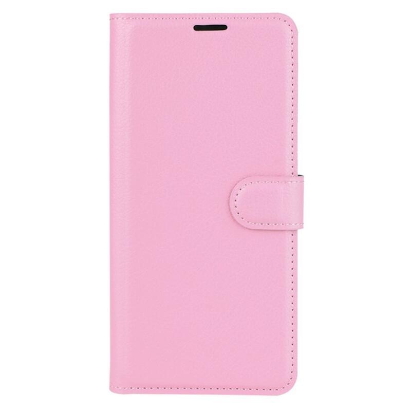 Litchi pénztárca tok Samsung Galaxy A32 4G készülékhez - rózsaszín