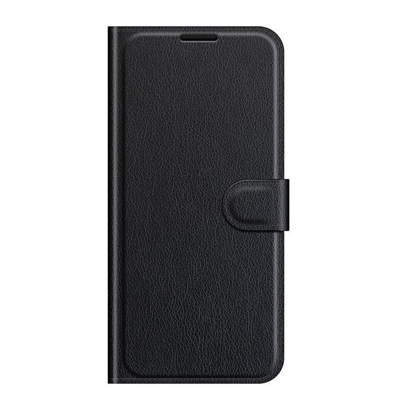 Litchi pénztárca tok a Xiaomi Redmi Note 10 Pro-hoz - fekete