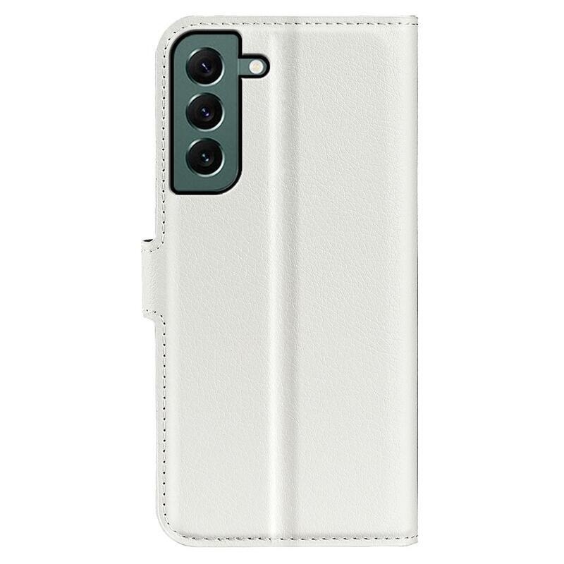 Litchi pénztárca tok Samsung Galaxy S23+ készülékhez - fehér