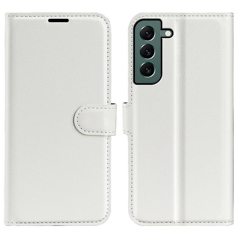 Litchi pénztárca tok Samsung Galaxy S23+ készülékhez - fehér