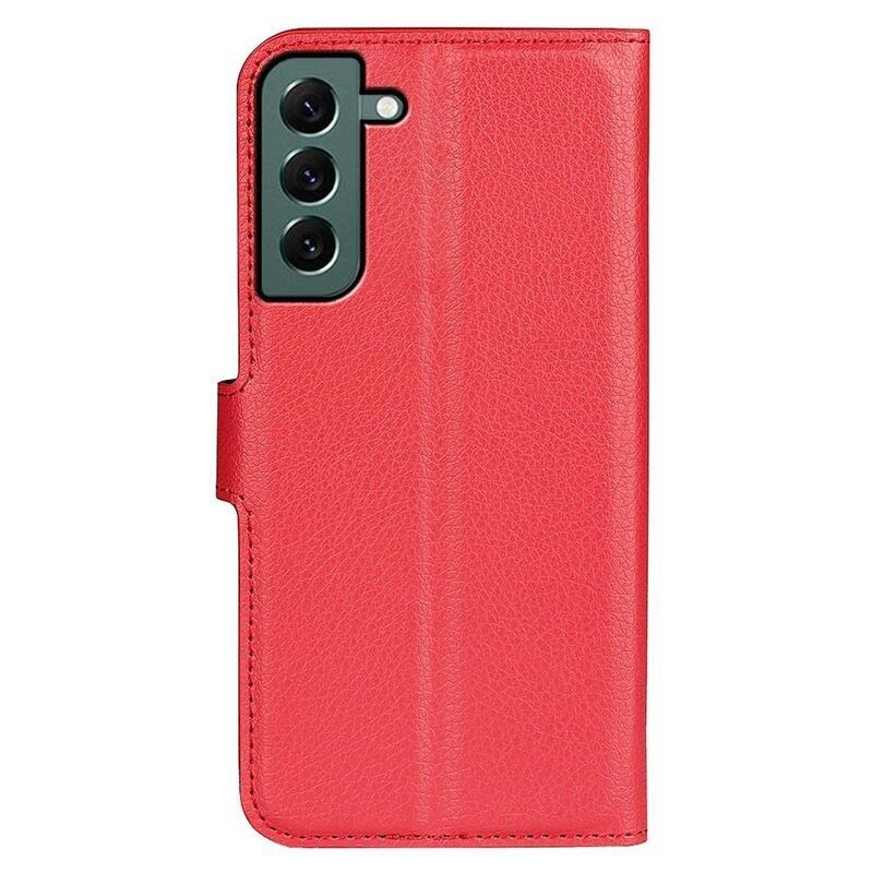 Litchi pénztárca tok Samsung Galaxy S23+ készülékhez - piros