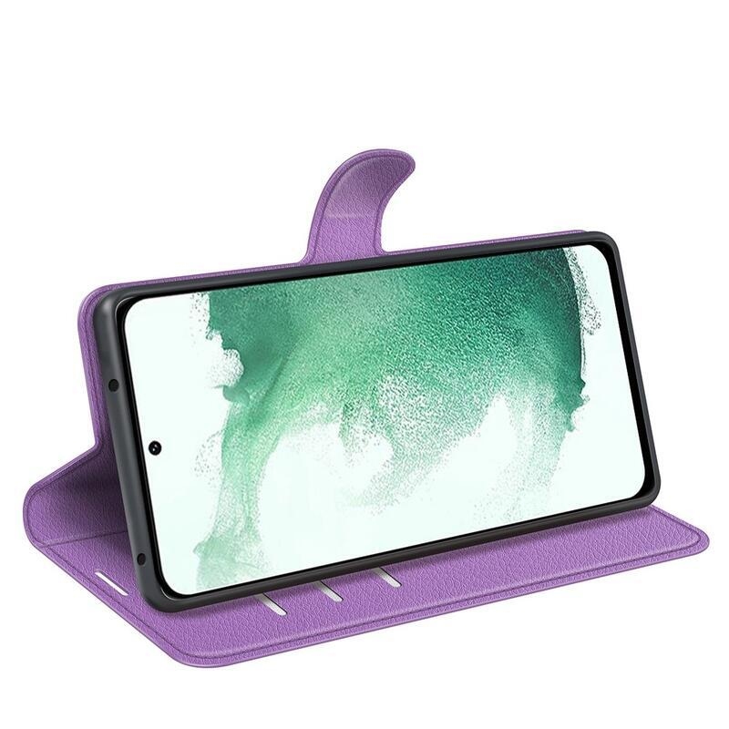 Litchi pénztárca tok Samsung Galaxy S23+ készülékhez - lila