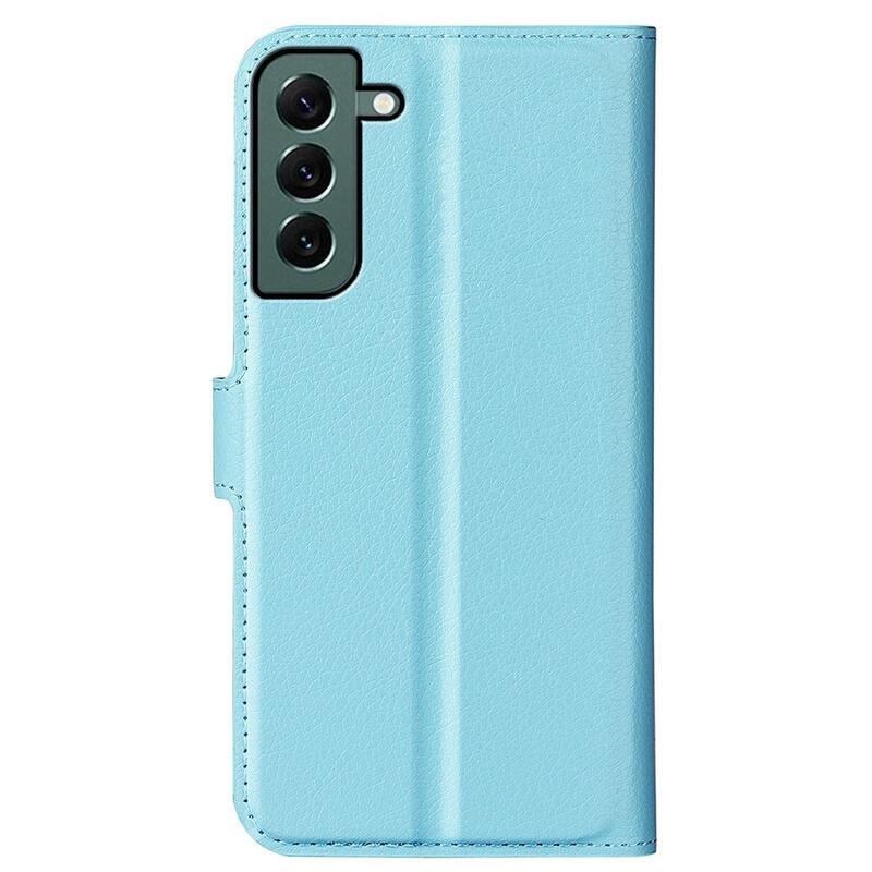 Litchi pénztárca tok Samsung Galaxy S23+ készülékhez - kék
