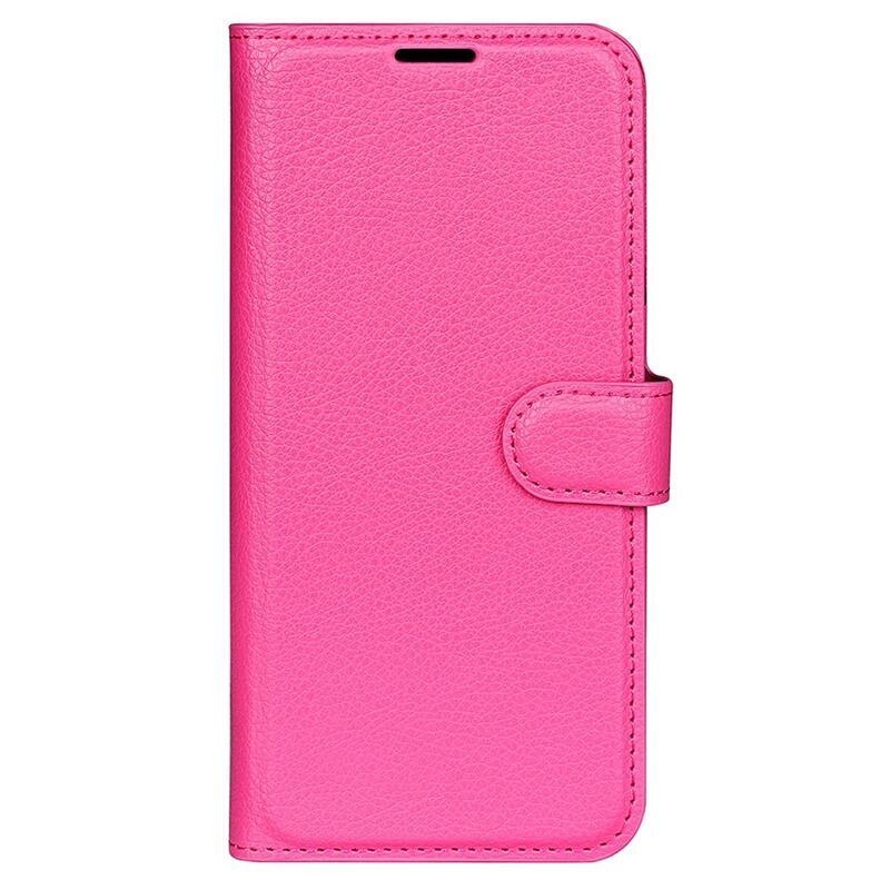 Litchi pénztárca tok Samsung Galaxy S23-hoz - rózsaszínű