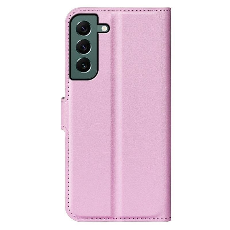 Litchi pénztárca tok Samsung Galaxy S23+ készülékhez - rózsaszín