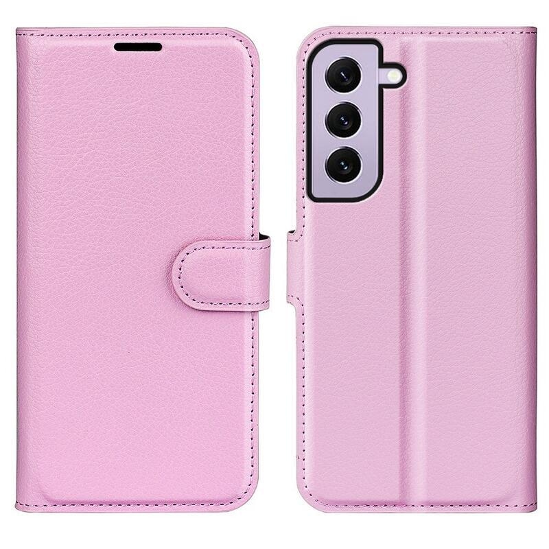 Litchi pénztárca tok Samsung Galaxy S23 készülékhez - rózsaszín