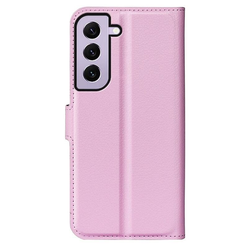 Litchi pénztárca tok Samsung Galaxy S23 készülékhez - rózsaszín