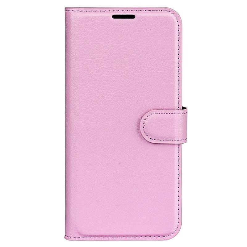 Litchi pénztárca tok Samsung Galaxy S23 készülékhez - rózsaszín
