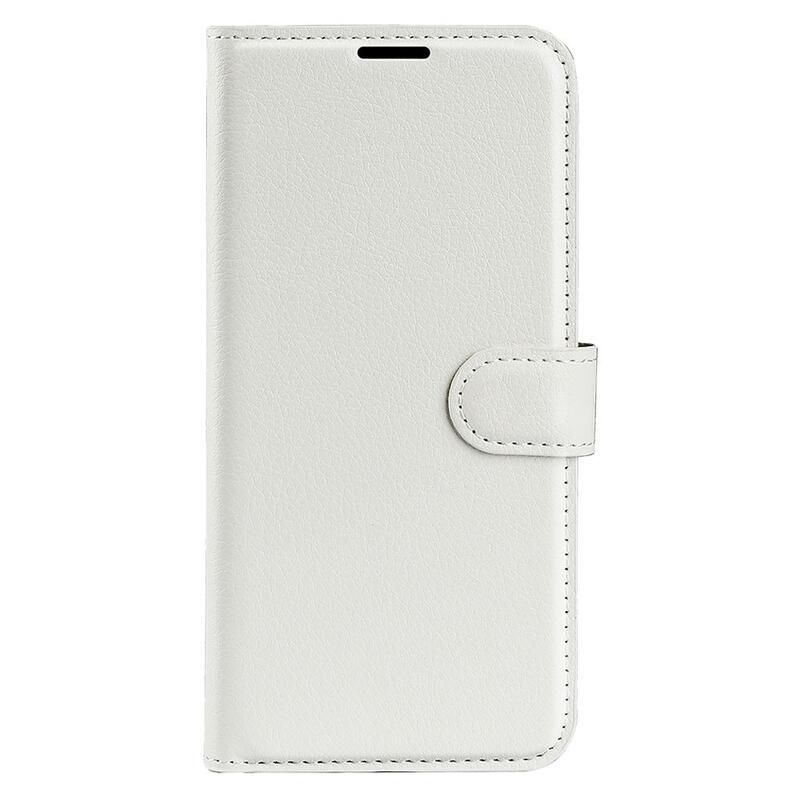 Litchi pénztárca tok Samsung Galaxy S23 Ultra készülékhez - fehér