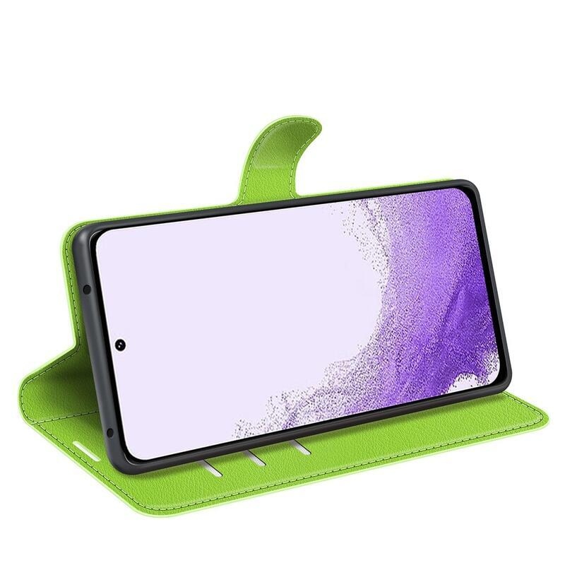 Litchi pénztárca tok Samsung Galaxy S23-hoz - zöld