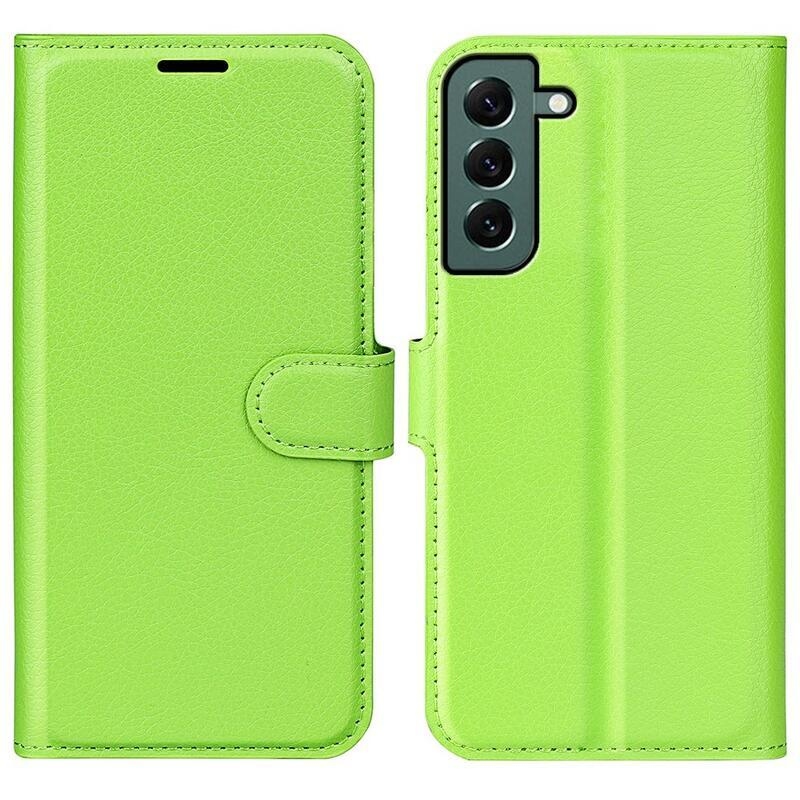 Litchi pénztárca tok Samsung Galaxy S23+ készülékhez - zöld