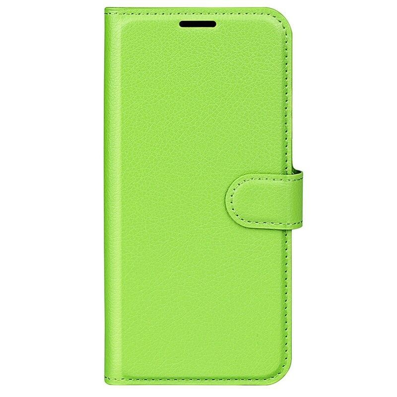 Litchi pénztárca tok Samsung Galaxy S23+ készülékhez - zöld