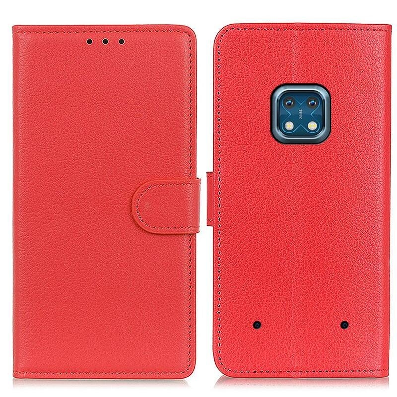 Litchi pénztárca tok Nokia XR20-hoz - piros
