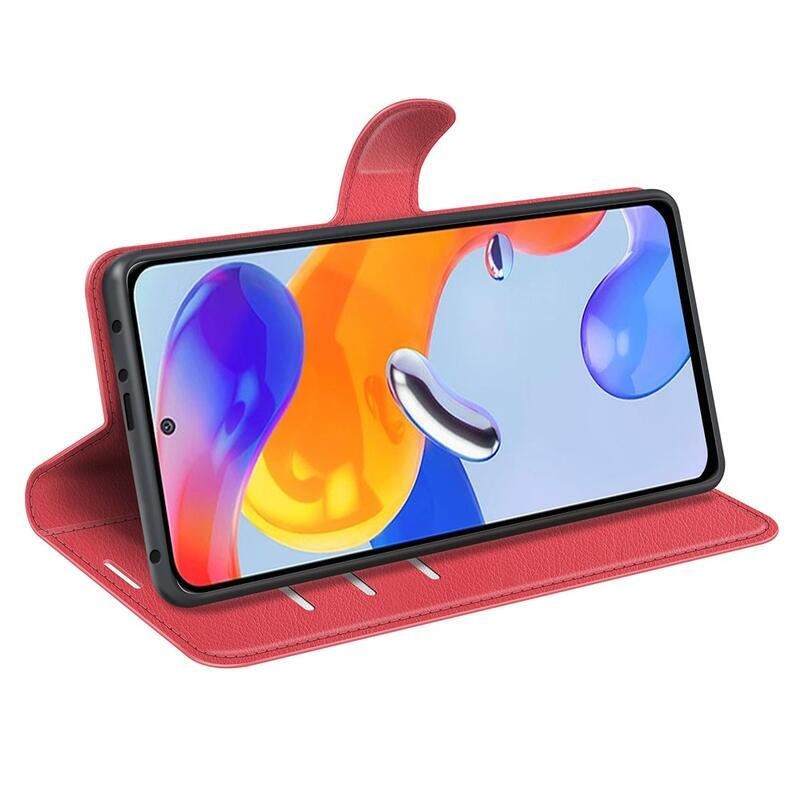 Litchi pénztárca tok Xiaomi Redmi Note 11 Pro 4G/5G - piros