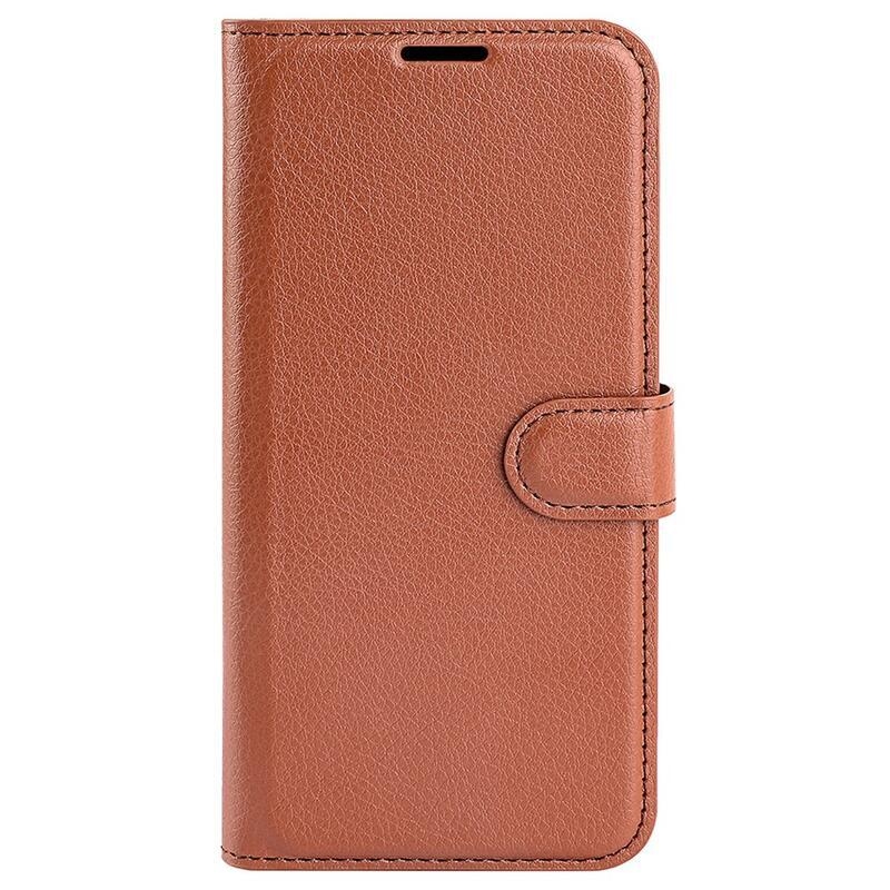 Litchi pénztárca tok Xiaomi Redmi Note 11 Pro 4G/5G - barna színben
