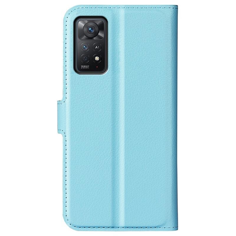 Litchi pénztárca tok Xiaomi Redmi Note 11 Pro 4G/5G - kék