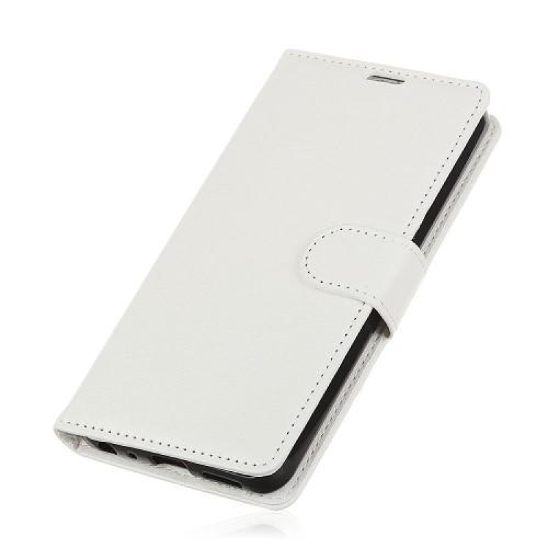 Litchi PU bőr könyvtáska Honor 7X-hez - fehér
