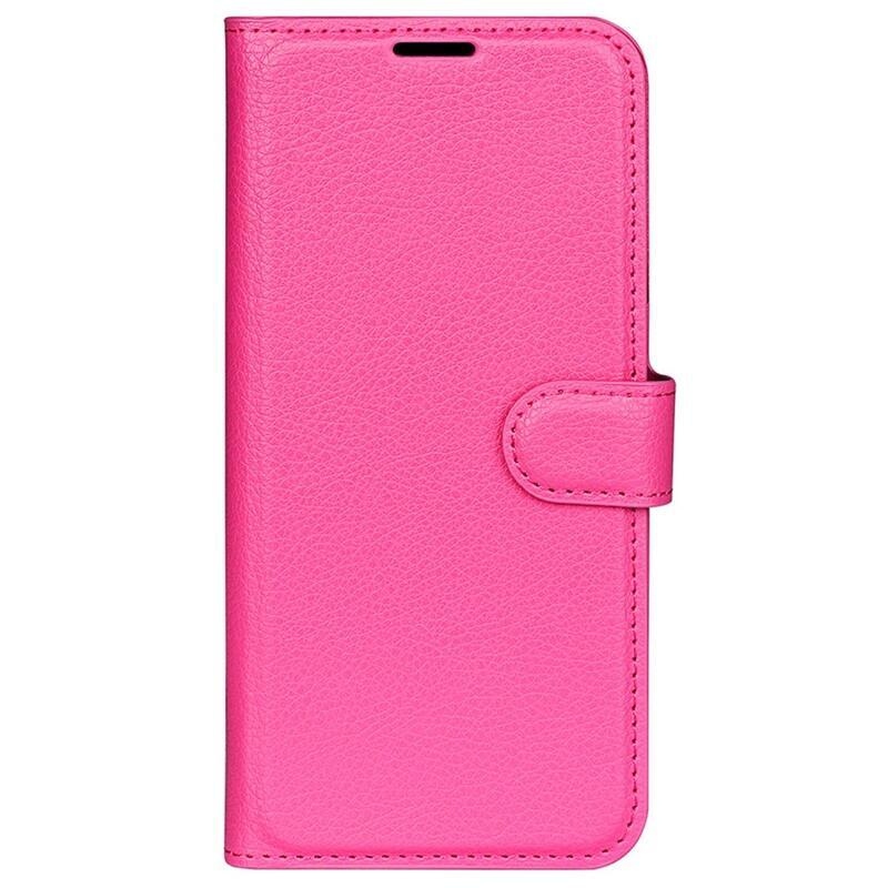 Litchi PU bőr pénztárca tok Honor 70 5G - rózsa