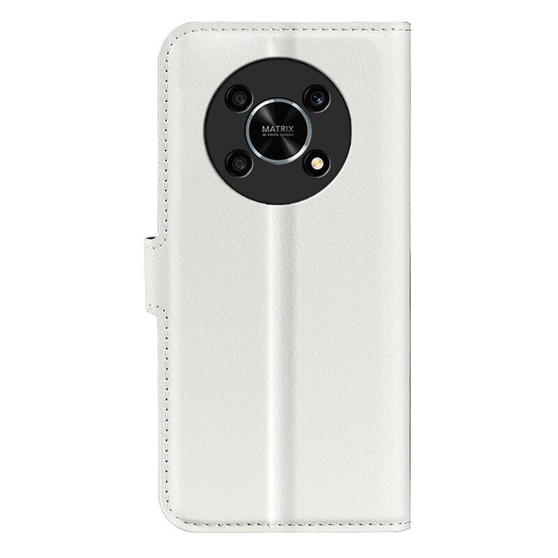 Litchi PU bőr pénztárca tok Honor Magic 4 Lite 5G - fehér