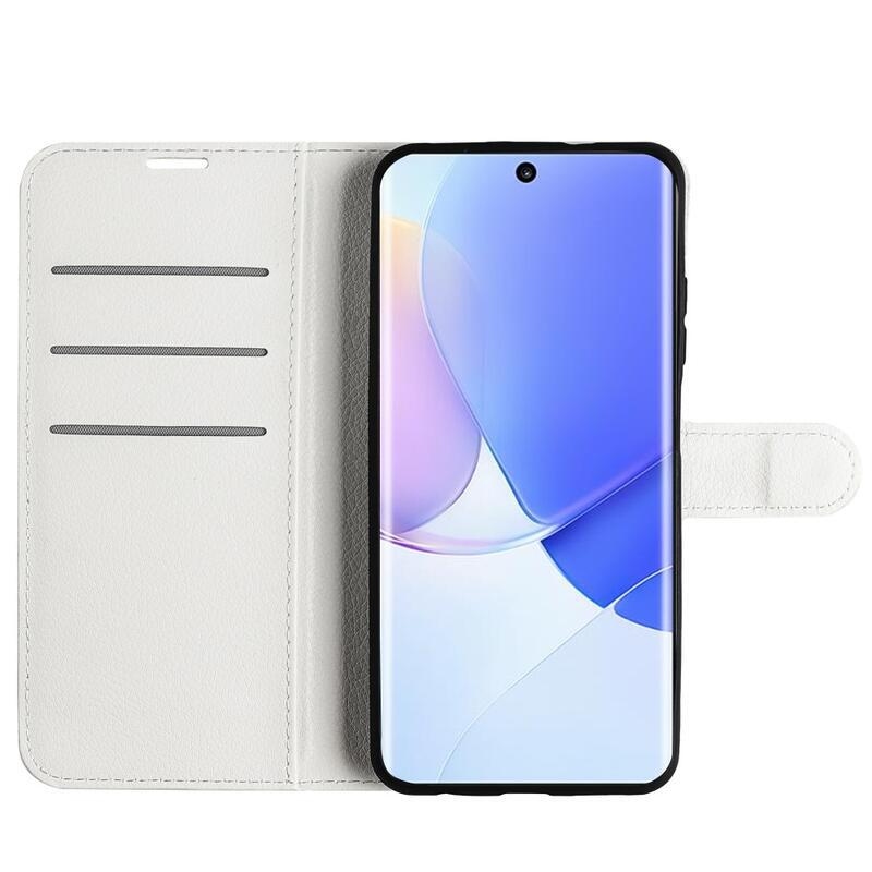 Litchi PU bőr pénztárca tok Huawei Nova 9/Honor 50 - fehér
