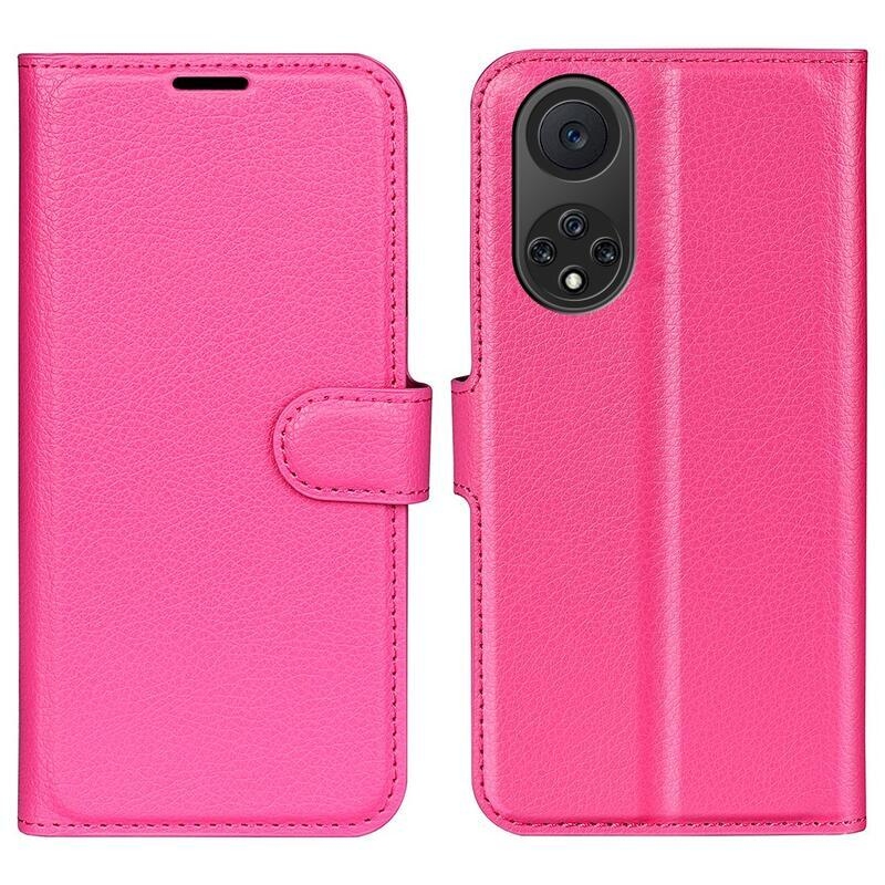 Litchi PU bőr pénztárca tok Huawei Nova 9/Honor 50 - rózsa