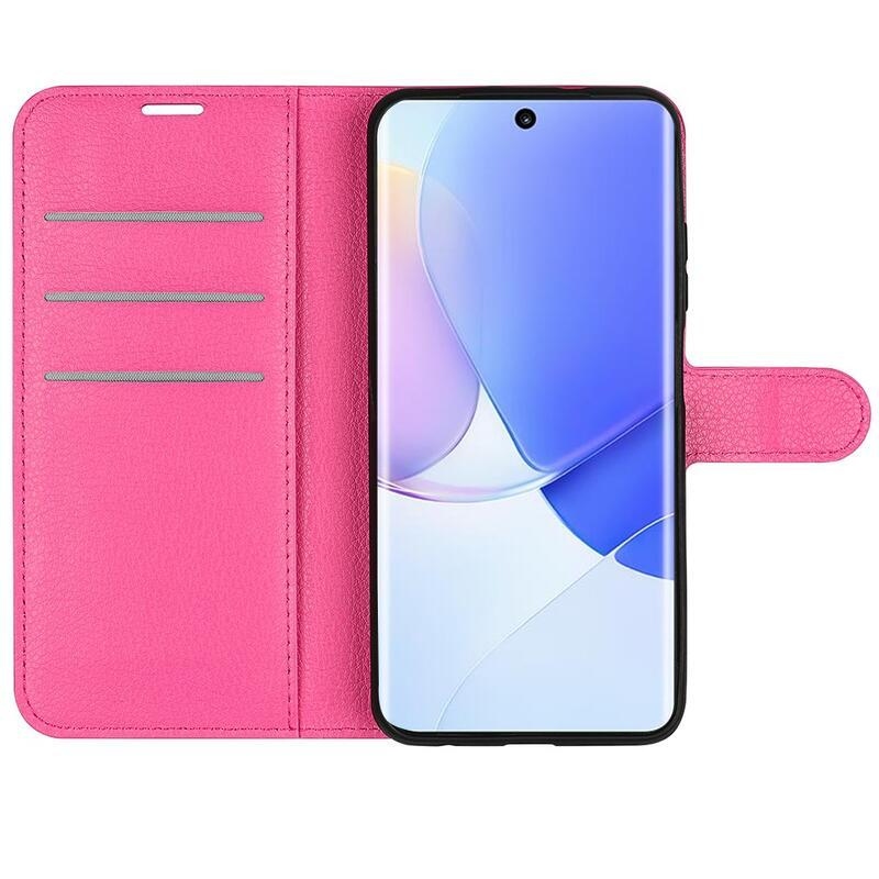 Litchi PU bőr pénztárca tok Huawei Nova 9/Honor 50 - rózsa