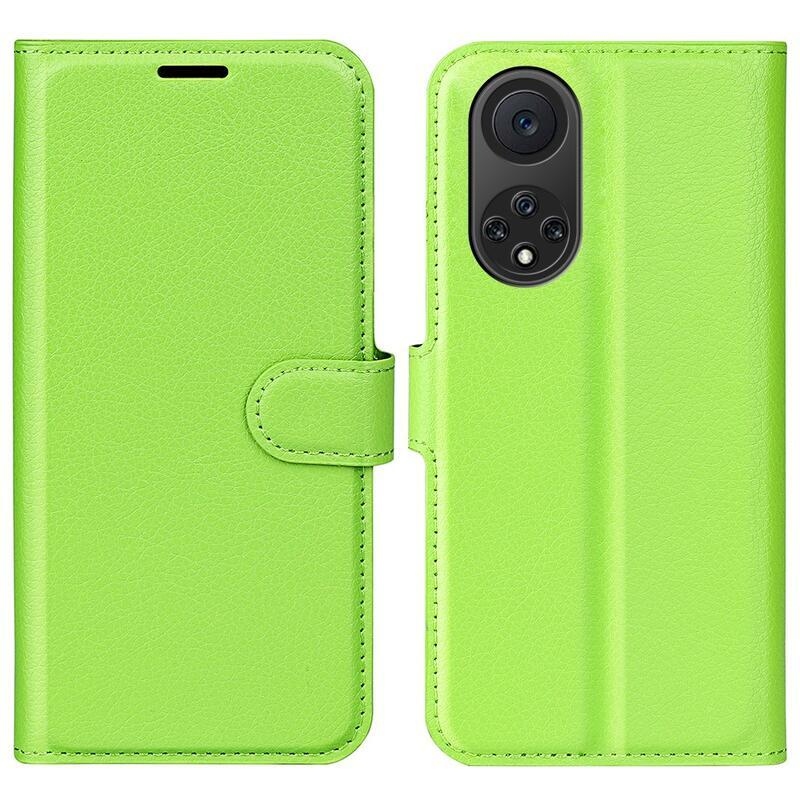 Litchi PU bőr pénztárca tok a Huawei Nova 9/Honor 50 számára - zöld