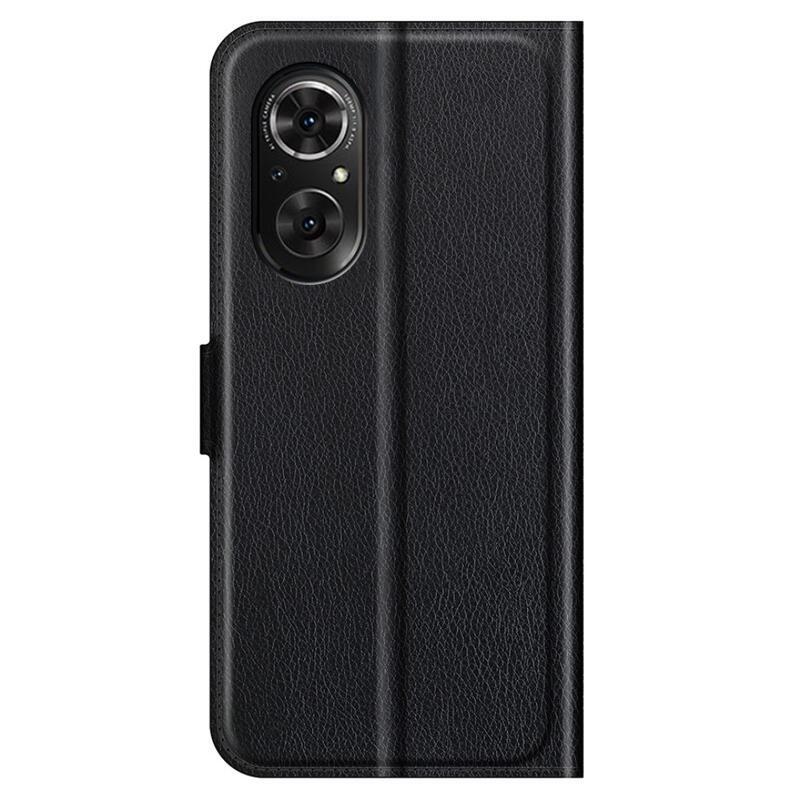 Litchi PU bőr pénztárca tok Huawei Nova 9 SE-hez - fekete