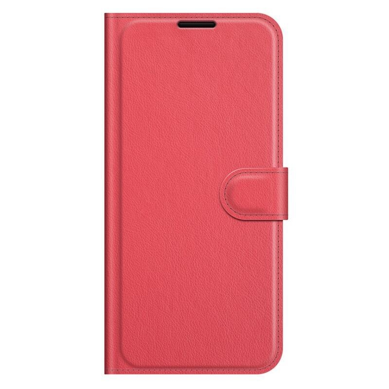 Litchi PU bőr pénztárca tok Huawei Nova 9 SE-hez - piros