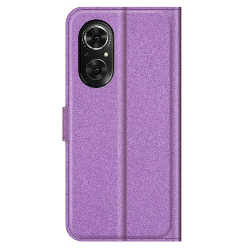 Litchi PU bőr pénztárca tok Huawei Nova 9 SE-hez - lila