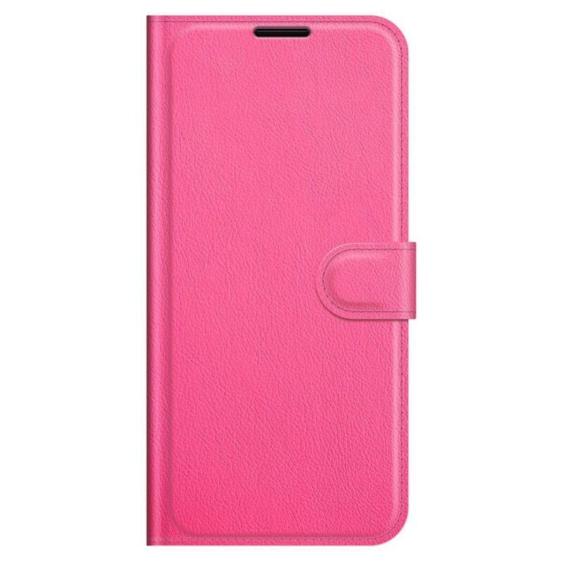 Litchi PU bőr pénztárca tok Huawei Nova 9 SE - rózsaszínű