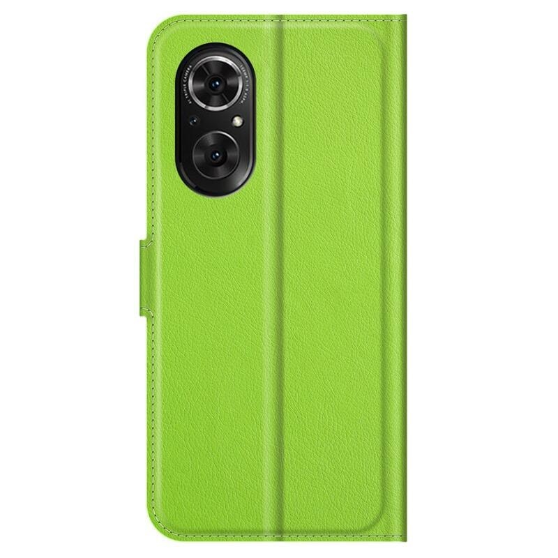 Litchi PU bőr pénztárca tok Huawei Nova 9 SE-hez - zöld