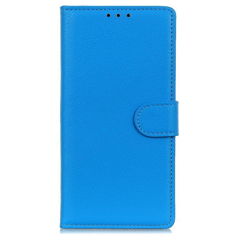 Litchi PU bőr pénztárca tok Huawei Nova Y70 - kék