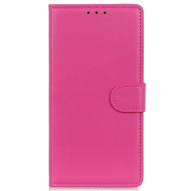 Litchi PU bőr pénztárca tok mobiltelefonhoz Huawei Nova Y70 - rózsa
