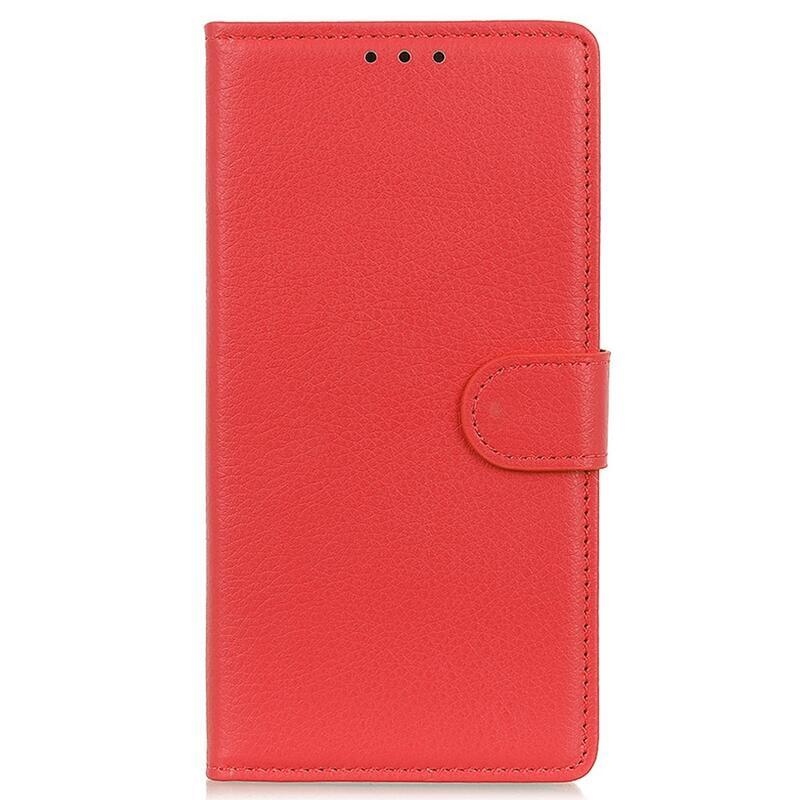 Litchi PU bőr pénztárca tok a Huawei Nova Y90-hez - piros