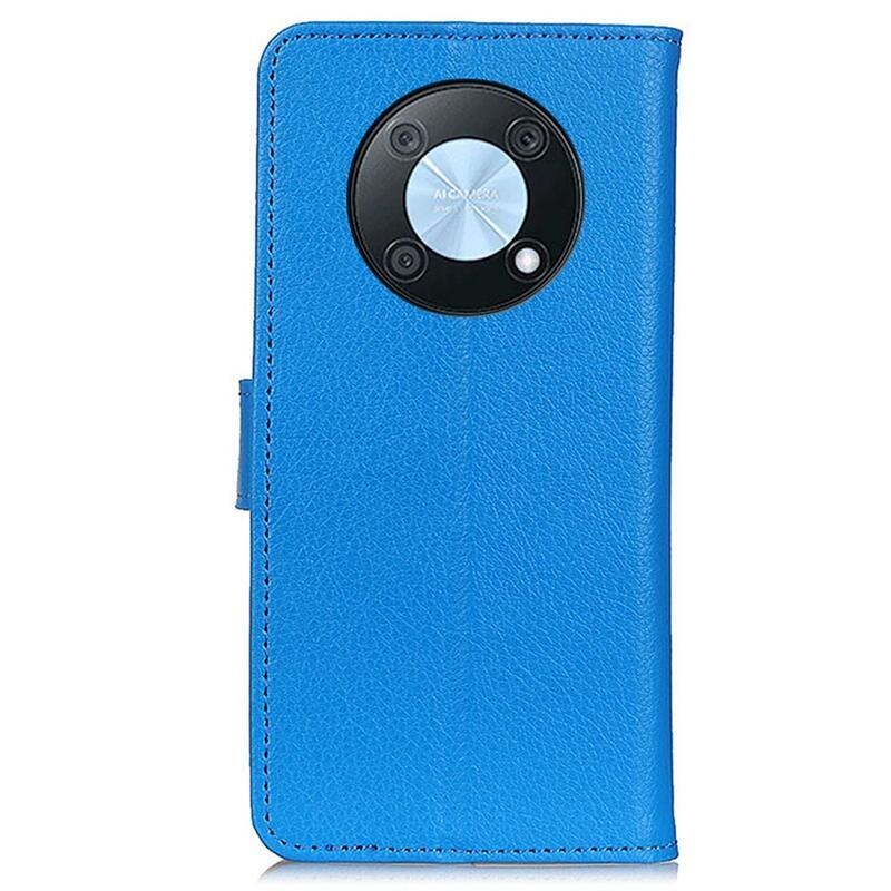 Litchi PU bőr pénztárca tok Huawei Nova Y90 - kék
