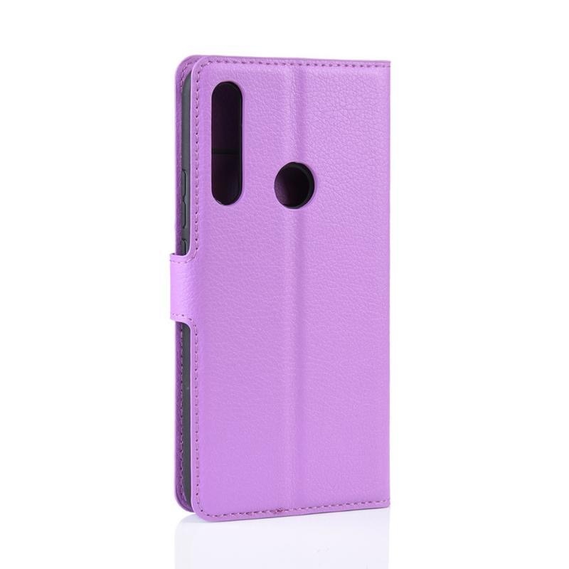 Litchi PU bőr pénztárca tok a Huawei P Smart Z/Honor 9X számára - lila