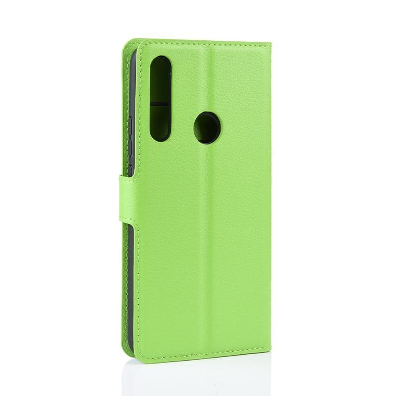 Litchi PU bőr pénztárca tok a Huawei P Smart Z/Honor 9X számára - zöld