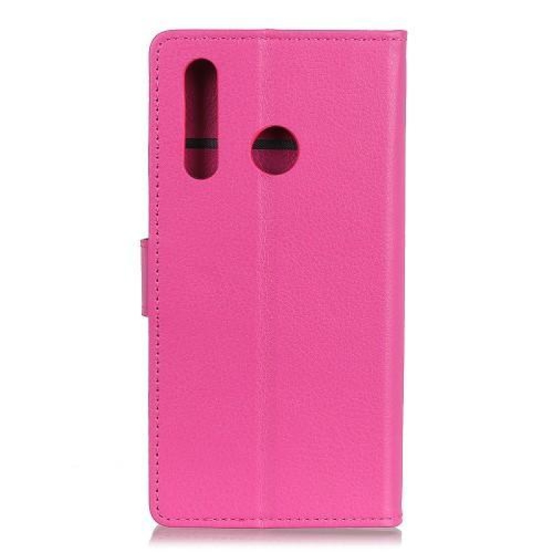 Litchi PU bőr pénztárca tok Huawei P30 Lite - rózsa