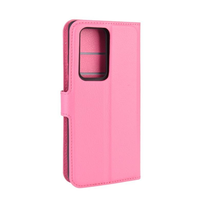 Litchi PU bőr pénztárca tok Huawei P40 - rózsa