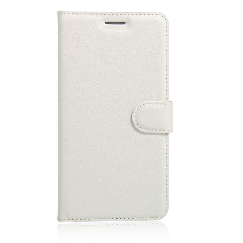 Litchi PU bőr tok iPhone 8 Plus/7 Plus készülékhez - fehér