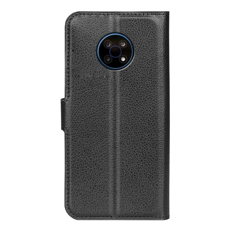 Litchi PU bőr pénztárca tok Nokia G50 készülékhez - fekete