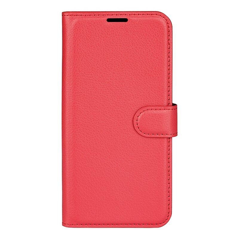 Litchi PU bőr pénztárca tok Nokia G50-hez - piros