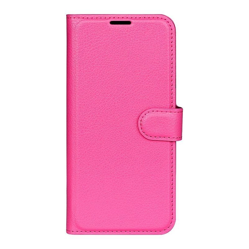 Litchi PU bőr pénztárca tok Nokia G50 - rózsaszínű