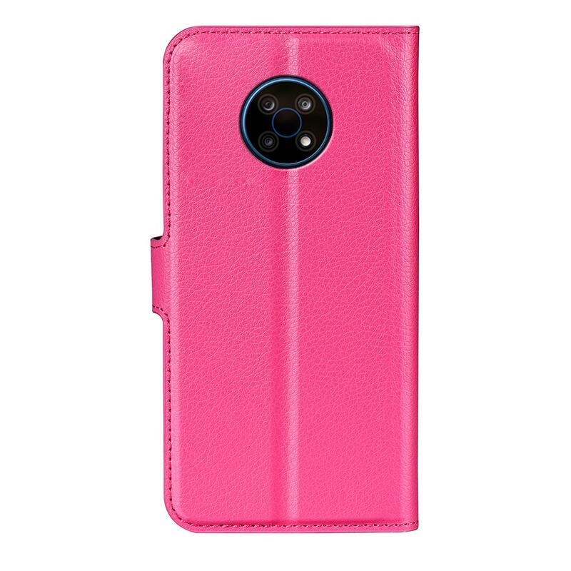 Litchi PU bőr pénztárca tok Nokia G50 - rózsaszínű